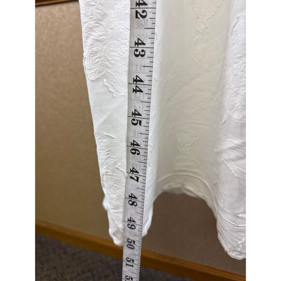 Melloday Jacquard Women's Midi Sundress Ivory Sleeveless Mock Neck Small NEW - Picture 11 of 16